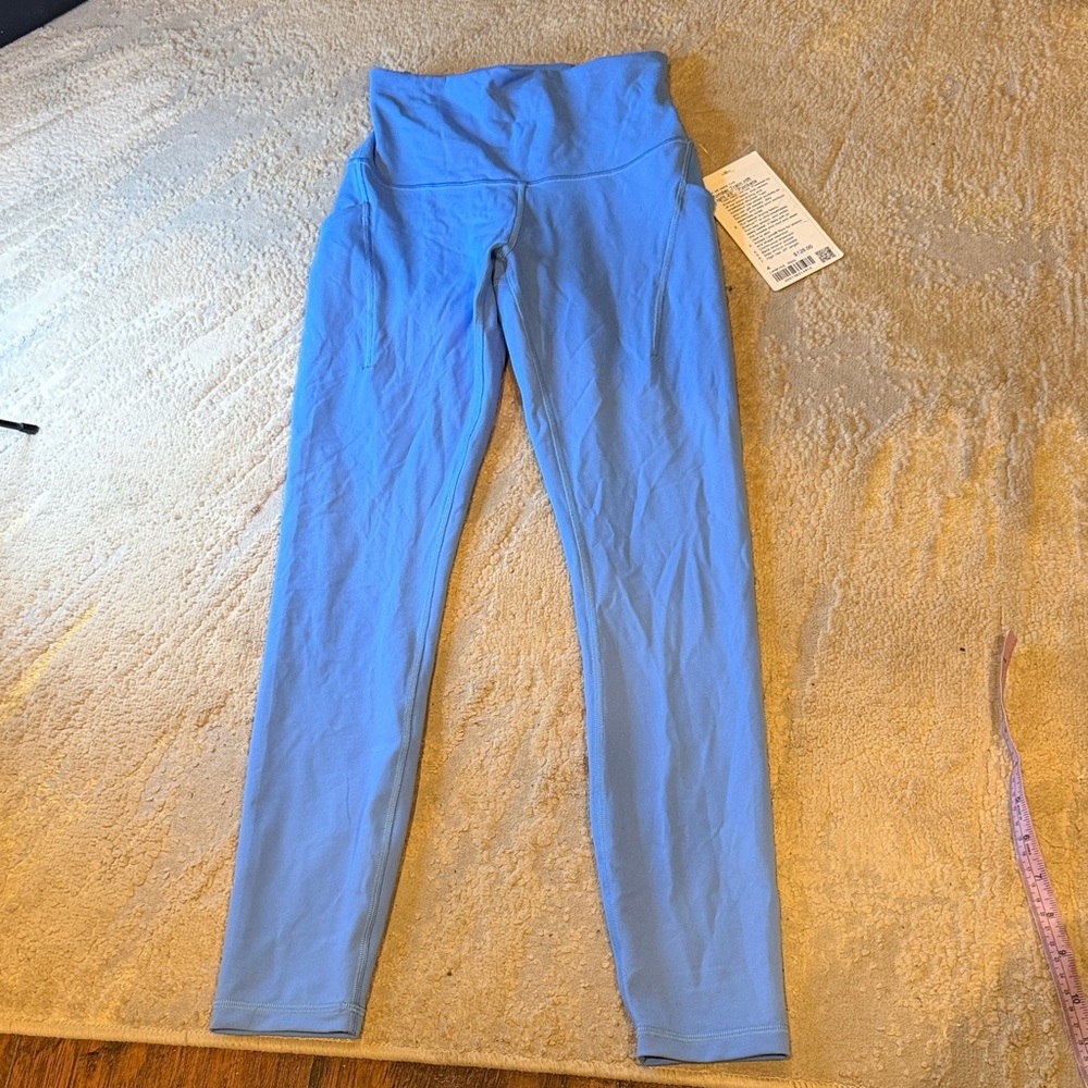 Lululemon Wunder Train High-Rise Tight with Pockets 25 in light blue brand new‎
